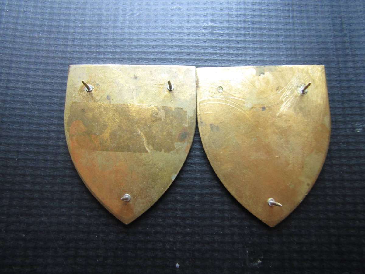 SADF Pair of Battle School Shoulder flash. 5  Pins intact