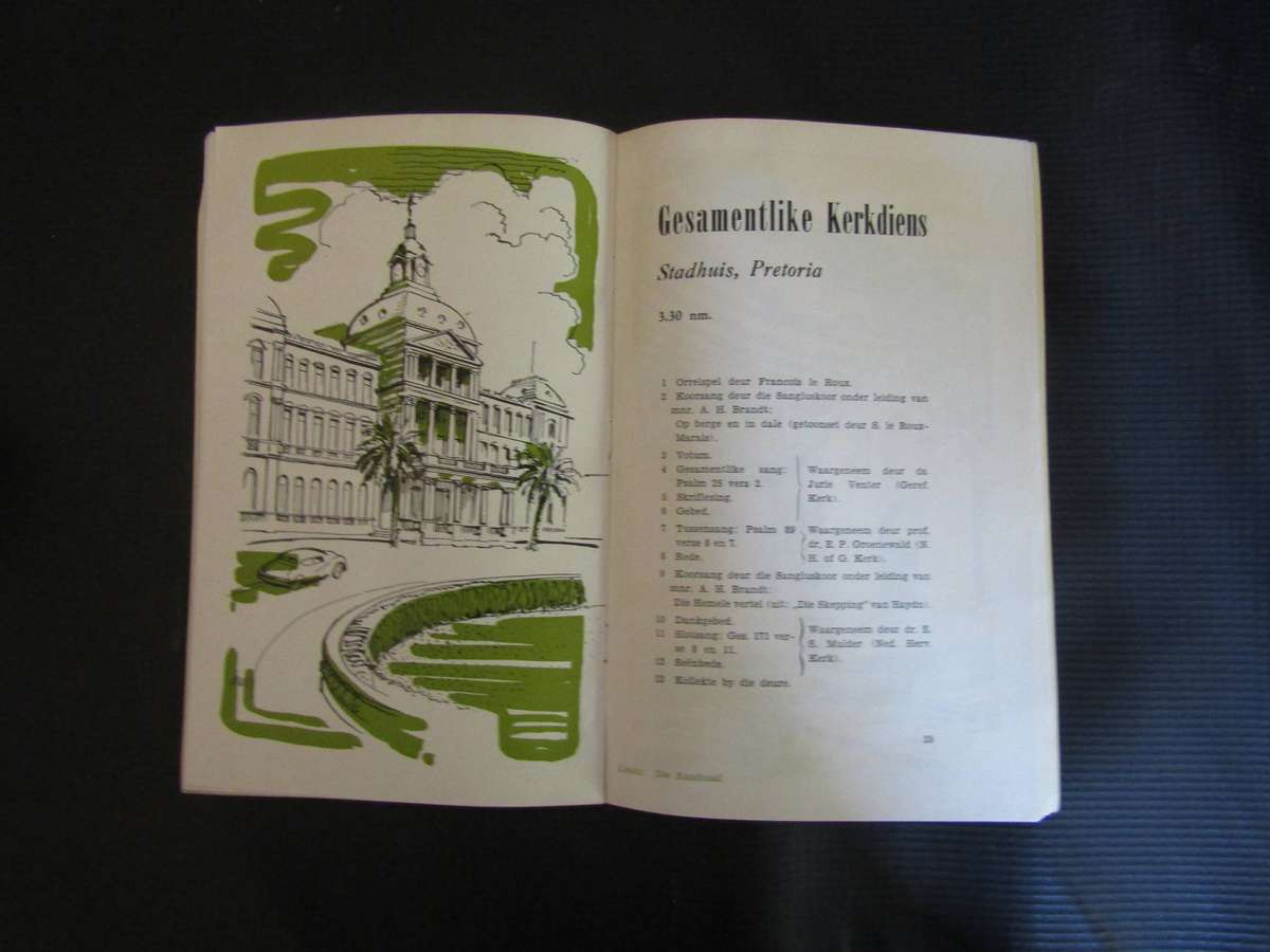 Rarely seen 1954 Gedenk Program of the Kruger Statue Removal.