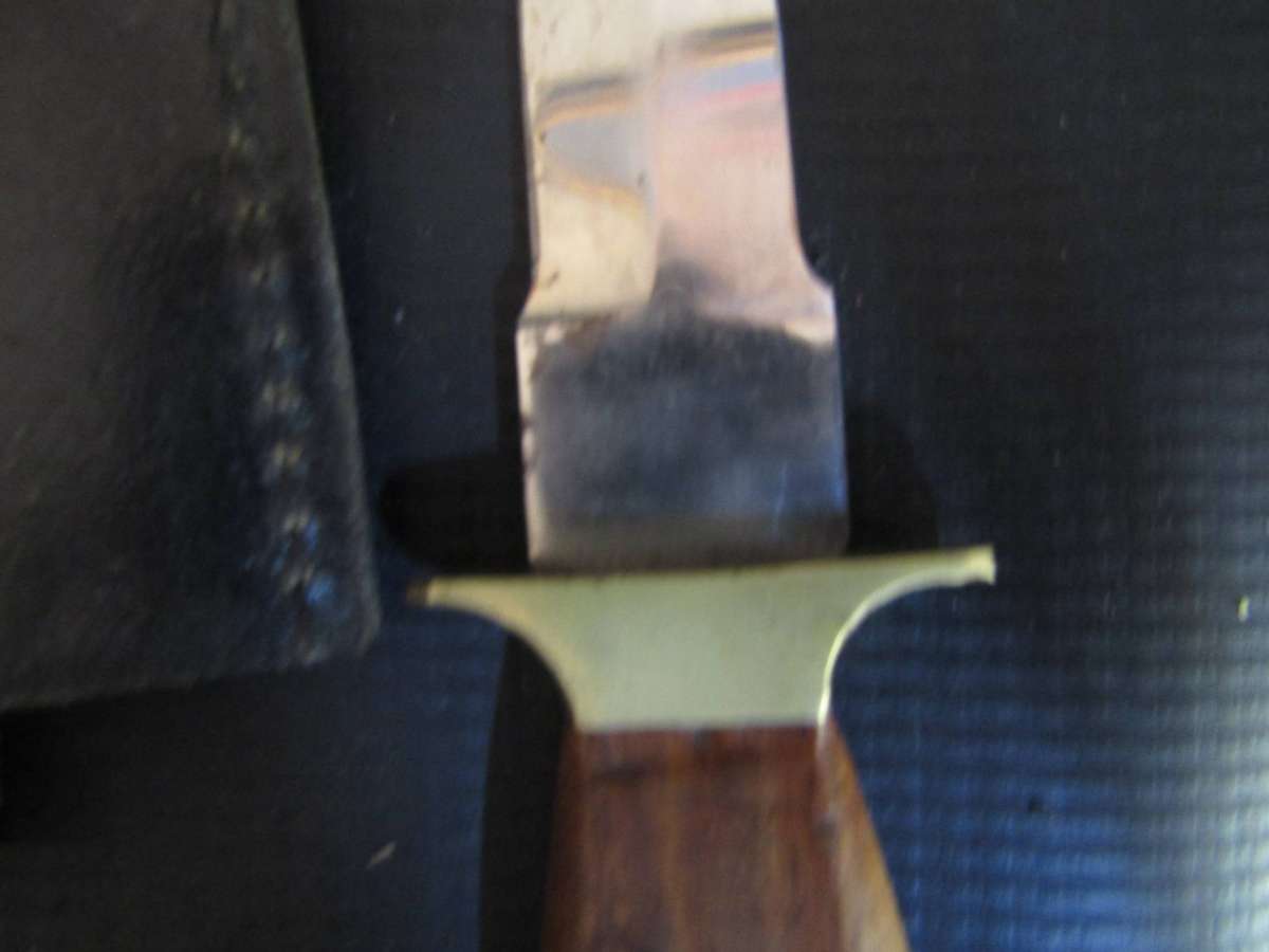 Staby MC Stab Knife with Sheath. Blade  10cm. No clue on maker