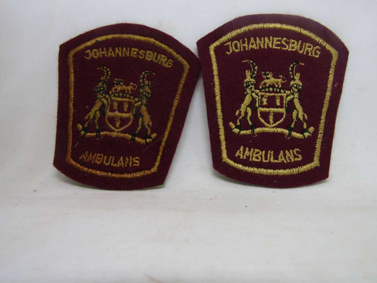 Pair of Johannesburg Ambulance patches