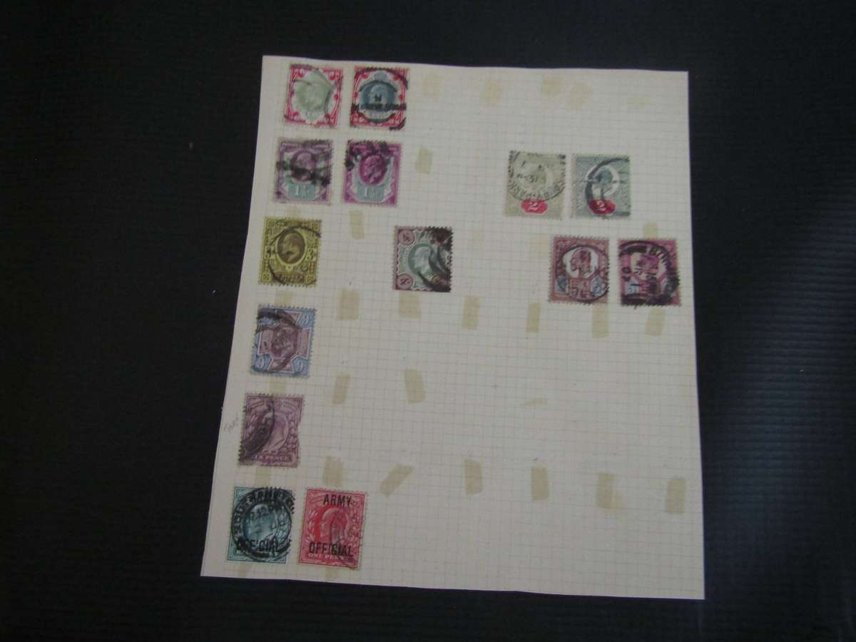 Various pages of Great Britain stamps sets. Hinged