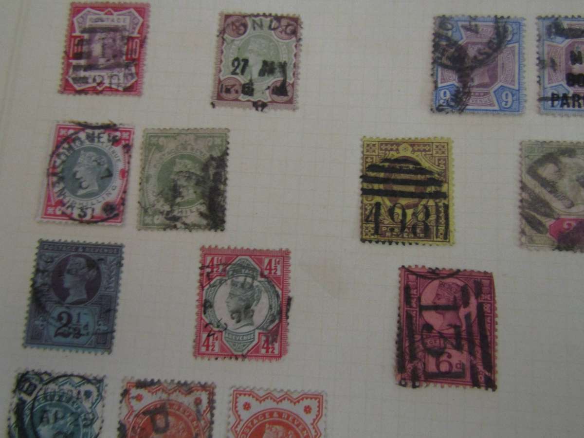 Various pages of Great Britain stamps sets. Hinged
