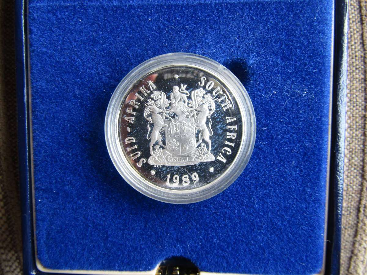 1989 South African Proof Silver R1 Mintage 15 025 (2 Available )