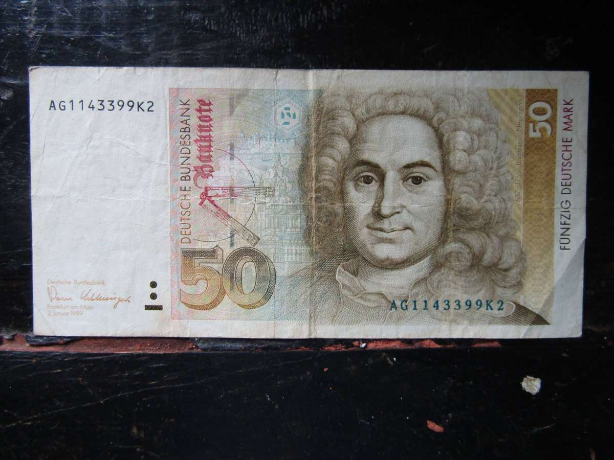 50 German Deutsche Mark Banknote 1898 Frankfurt Munt