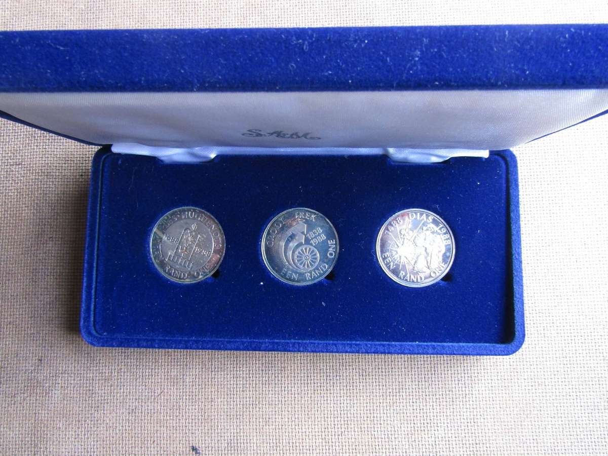 1988 South African 3 Coin Silver Proof R1 Lot