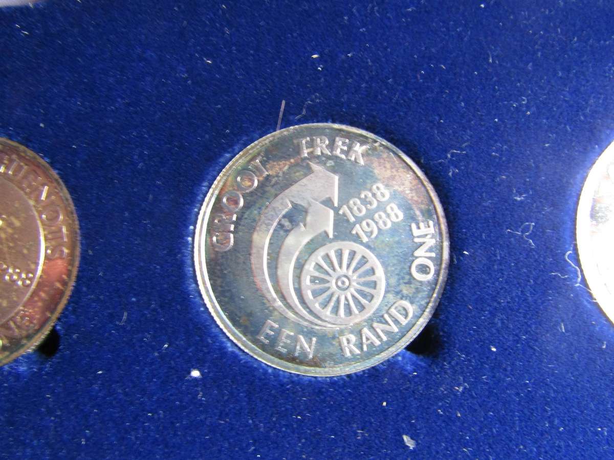 1988 South African 3 Coin Silver Proof R1 Lot