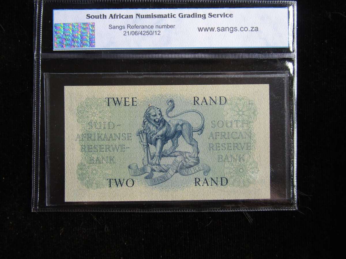 1962 G Rissik Two Rand Banknote Choice Unc 66
