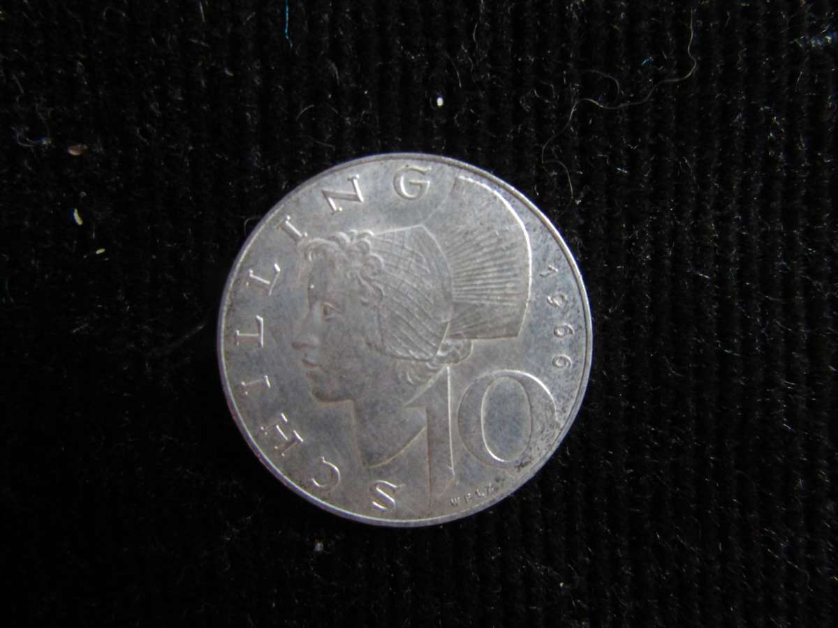 1966 Austria Silver 10 Schilling coin 064 silver