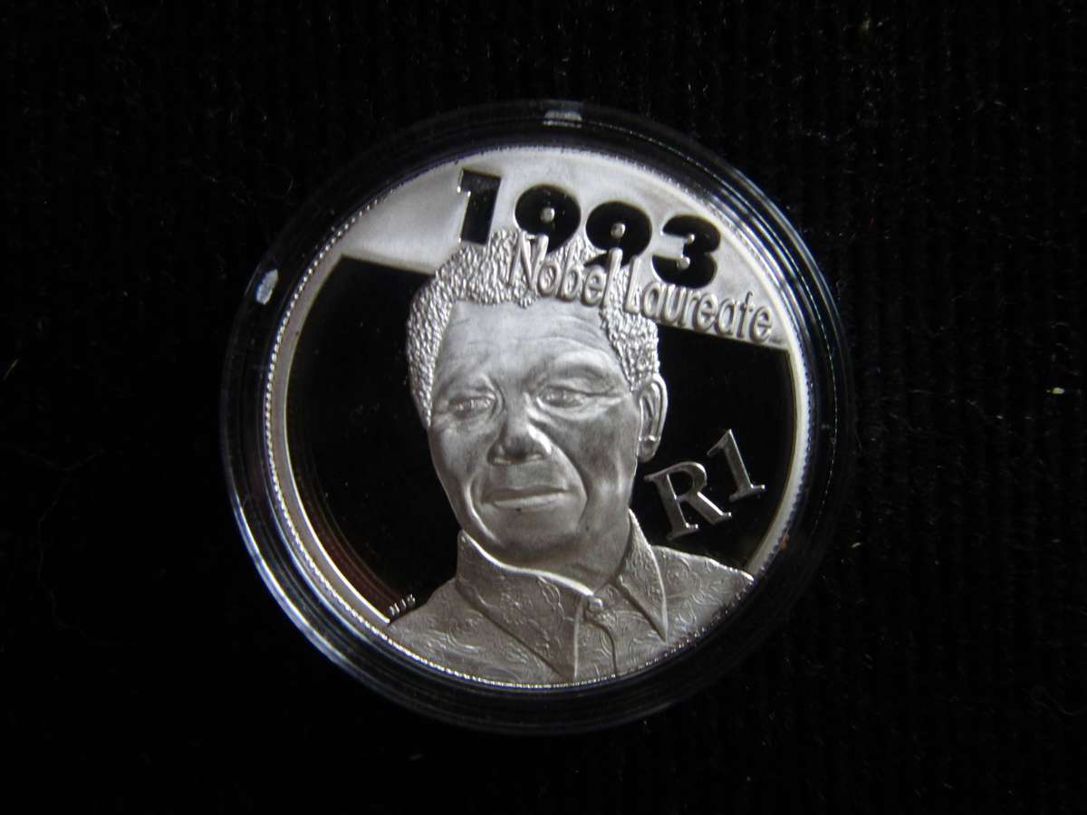 2007 South African Protea Silver Proof R1 in Capsule. Nelson