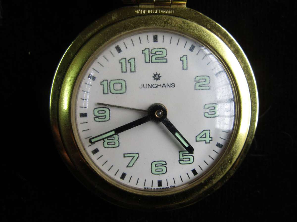 Junghans Travelers Clock with Alarm. Stunning Condition and works Perfectly. 8cm diameter.
