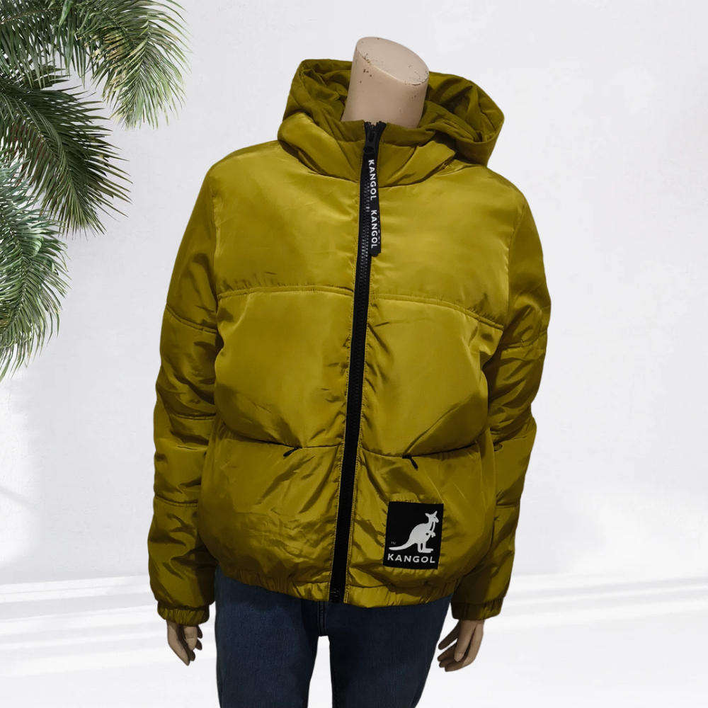 Mustard Puffer size Small Kangol H+M