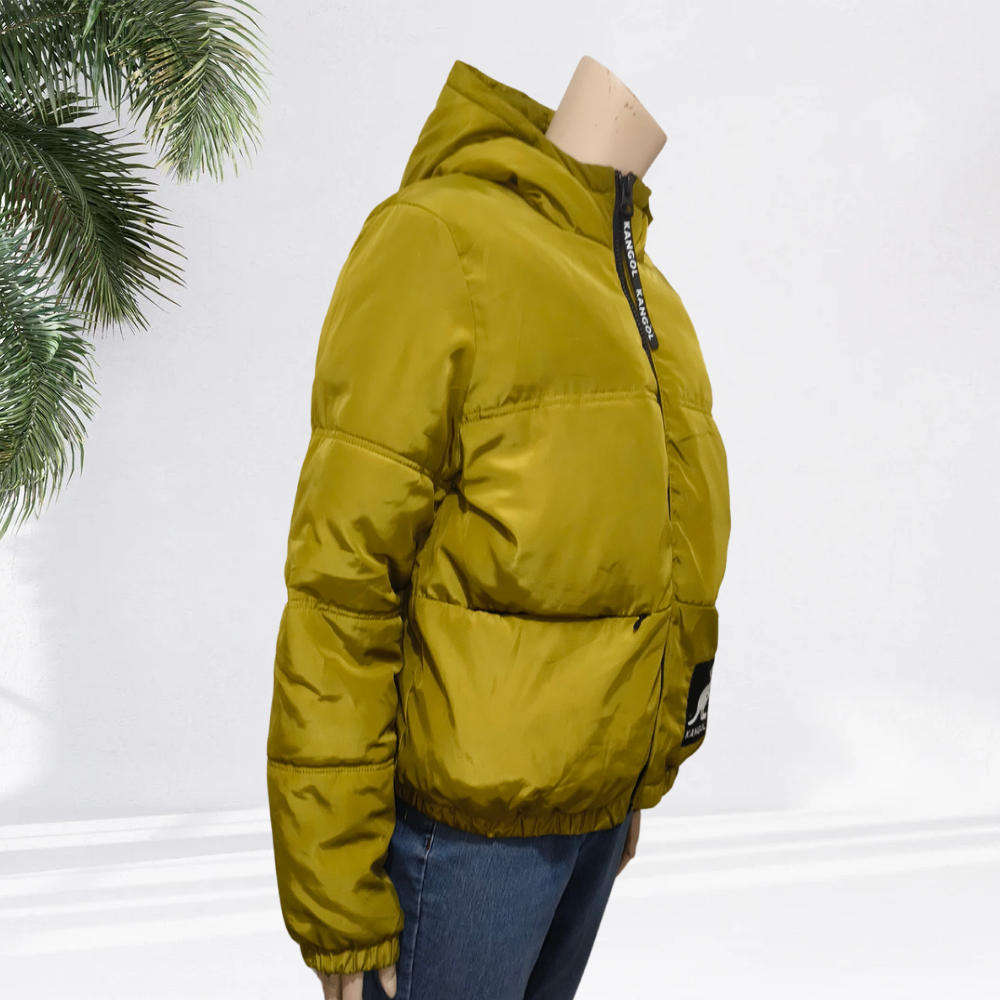 Mustard Puffer size Small Kangol H+M