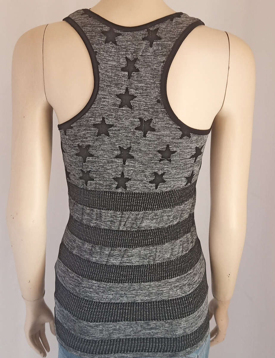 Black and Grey Active Top size Medium