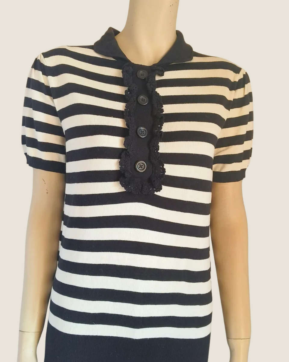 Black and white stripe blouse from New Look size 12/14
