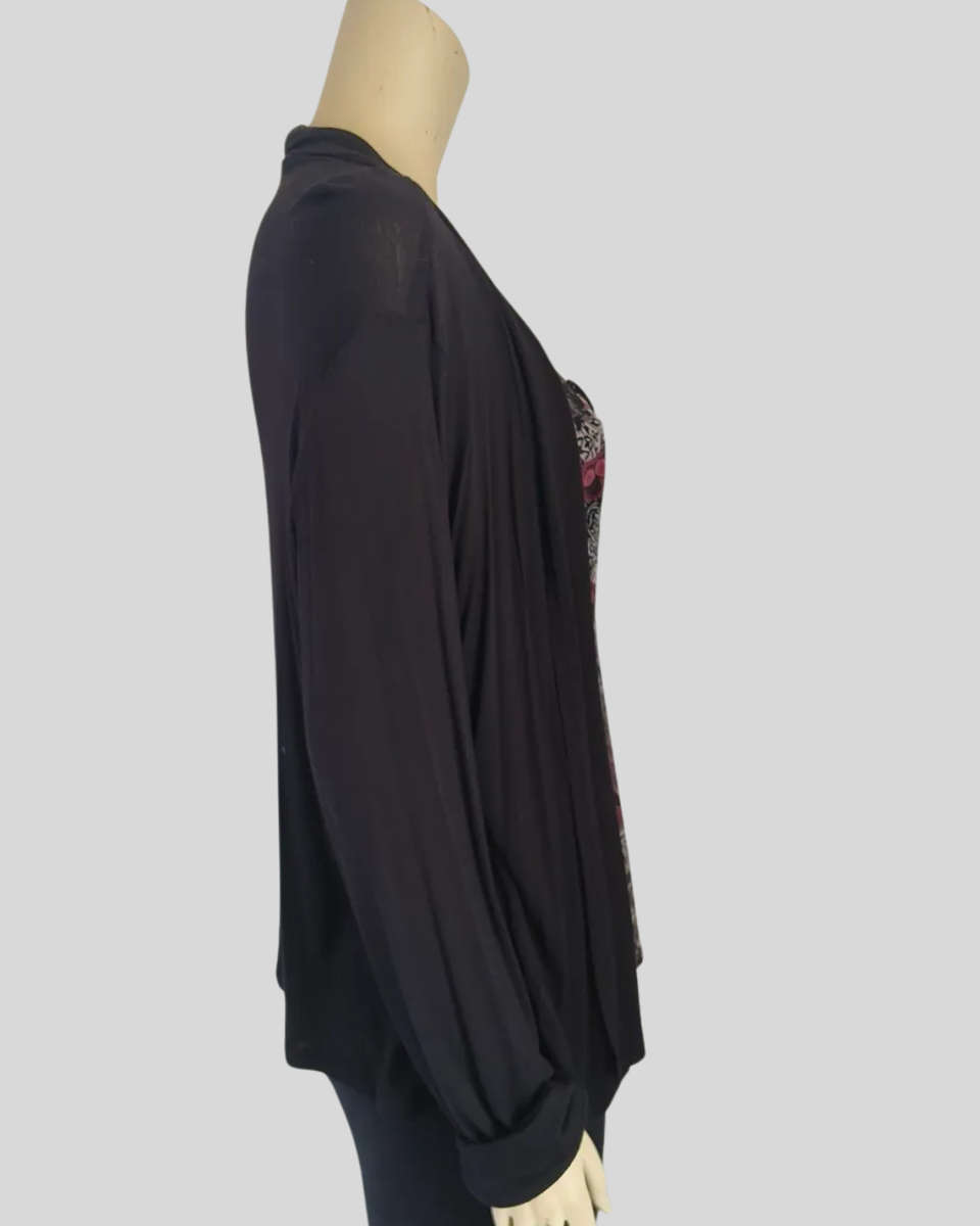 Multicolor floral Top with cardigan size 12/14