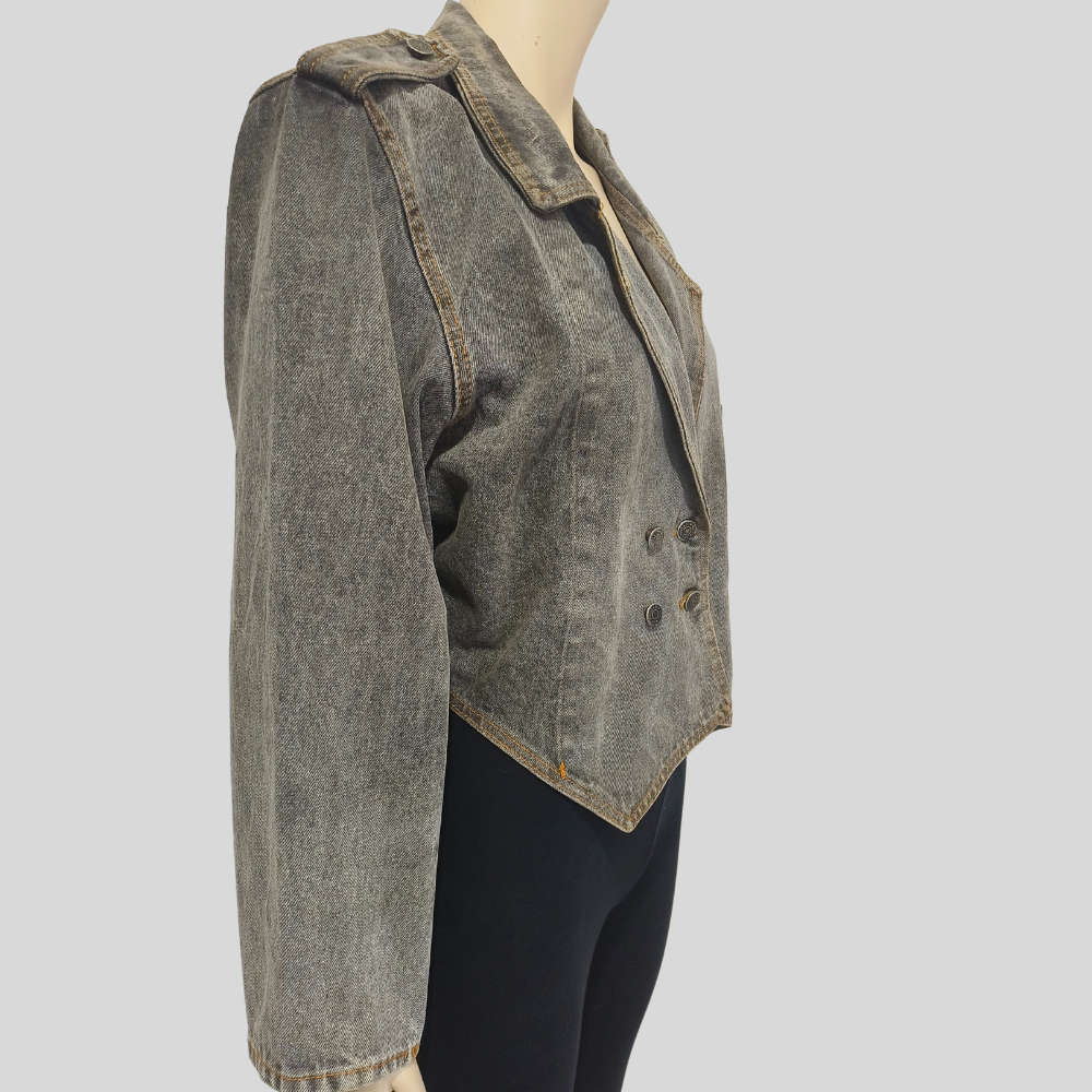 Ladies Grey Denim Jacket size 16