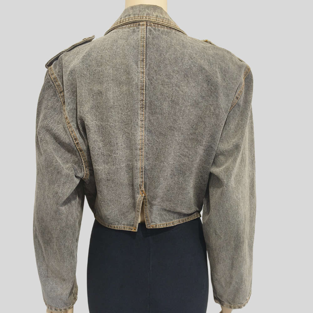 Ladies Grey Denim Jacket size 16