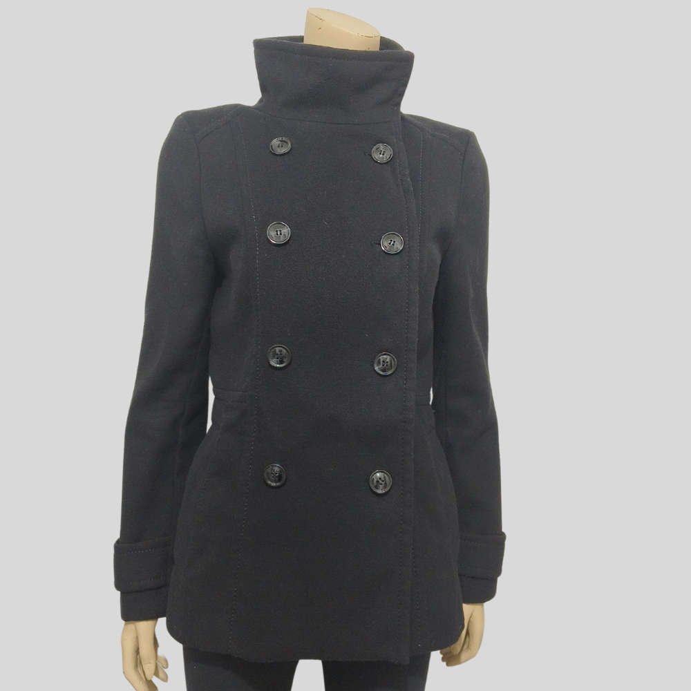 Black H+M Double-Breasted Jacket size 10