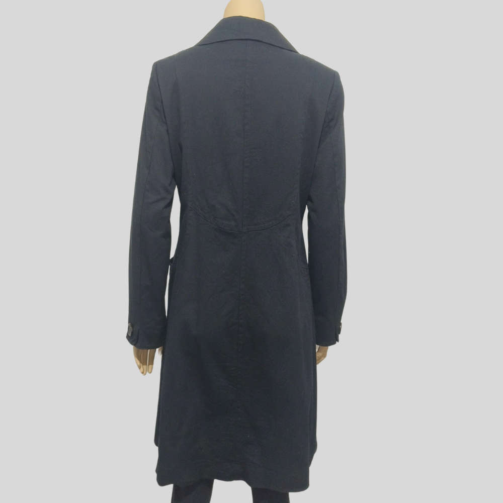 Navy blue long over coat from H+M size  10