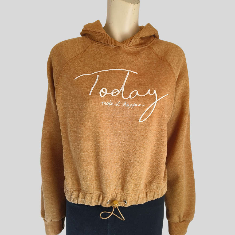 Rust Brown Short Hoodie size 8/10