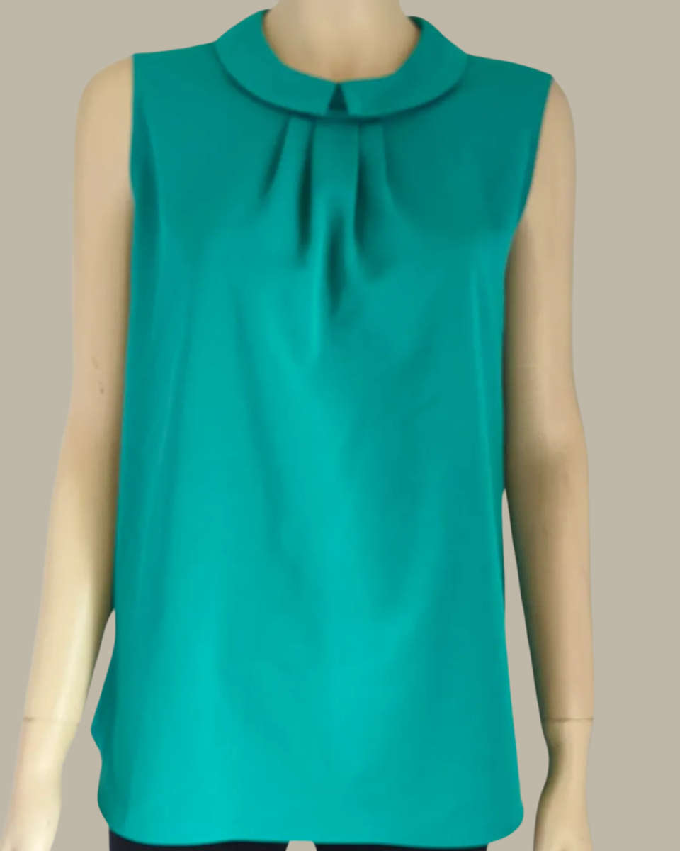 Green Sleeveless Top size 12