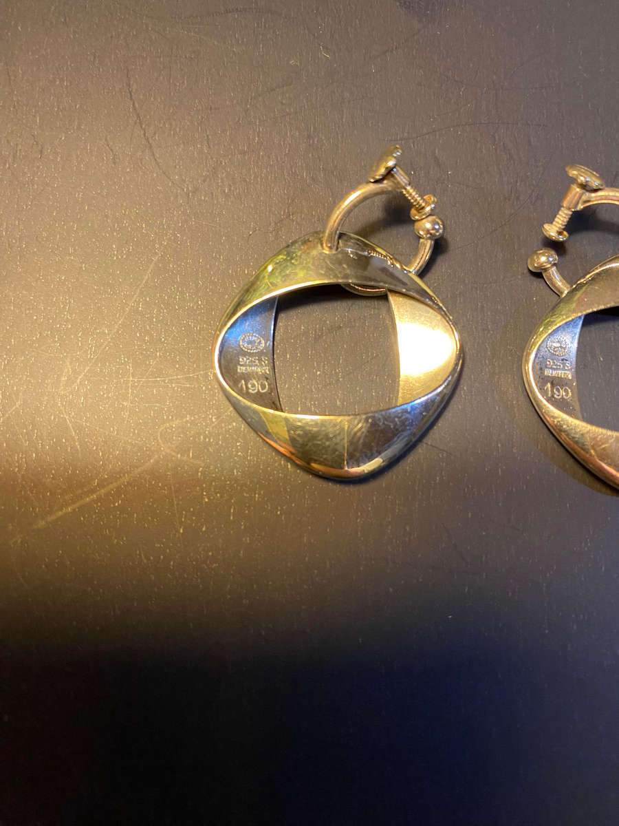 Georg Jensen Sterling Silver Henning Koppel Earrings No 190.