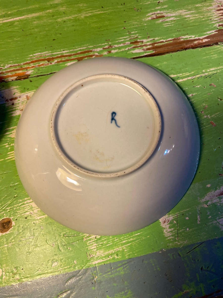 Antique German porcelain cups and saucers