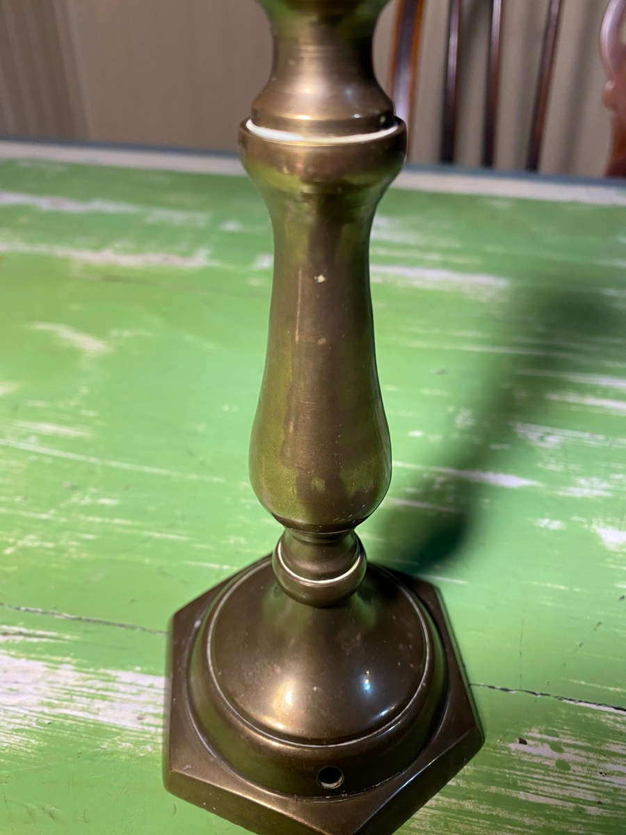 Vintage Brass Candlestick Holder/Lamp conversion