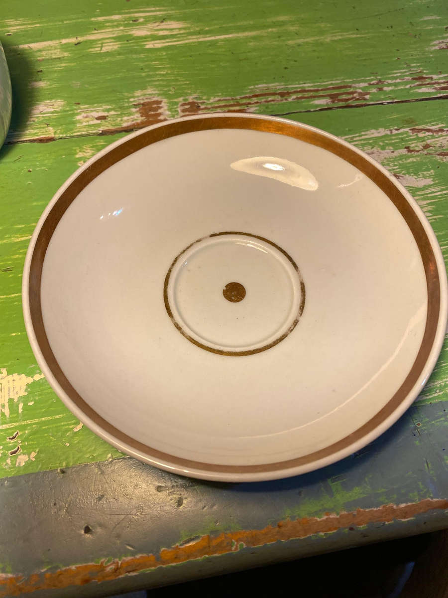 Antique German porcelain cups and saucers