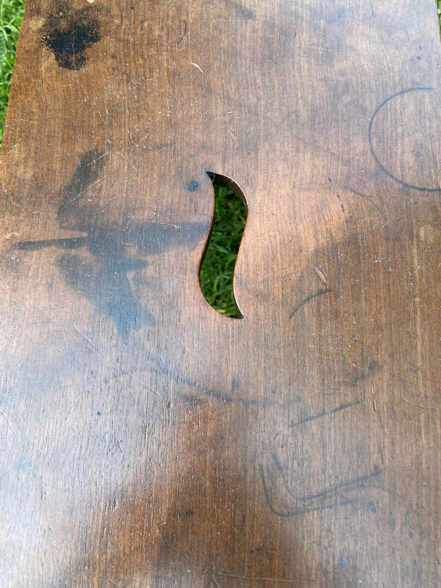 Antique English Oak Side Table Step Stool, 19th century