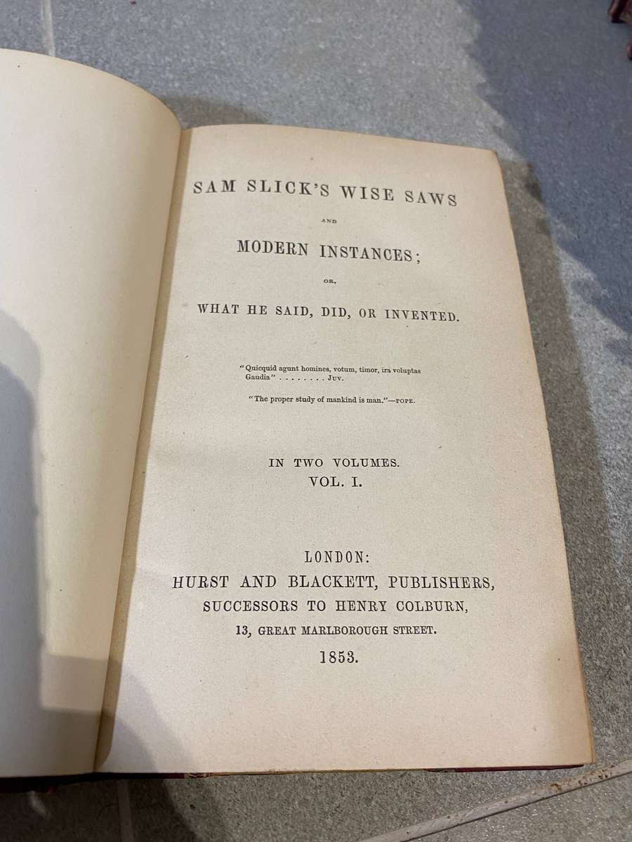 Thomas Chandler Haliburton first editions - Haliburtons works set of 20