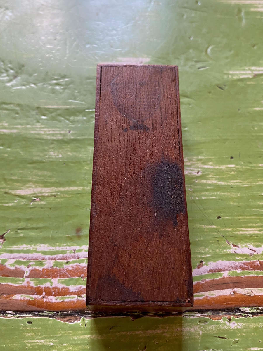 Antique Bone & Ebony 28 Piece Dominoes Set In Original Wooden Box