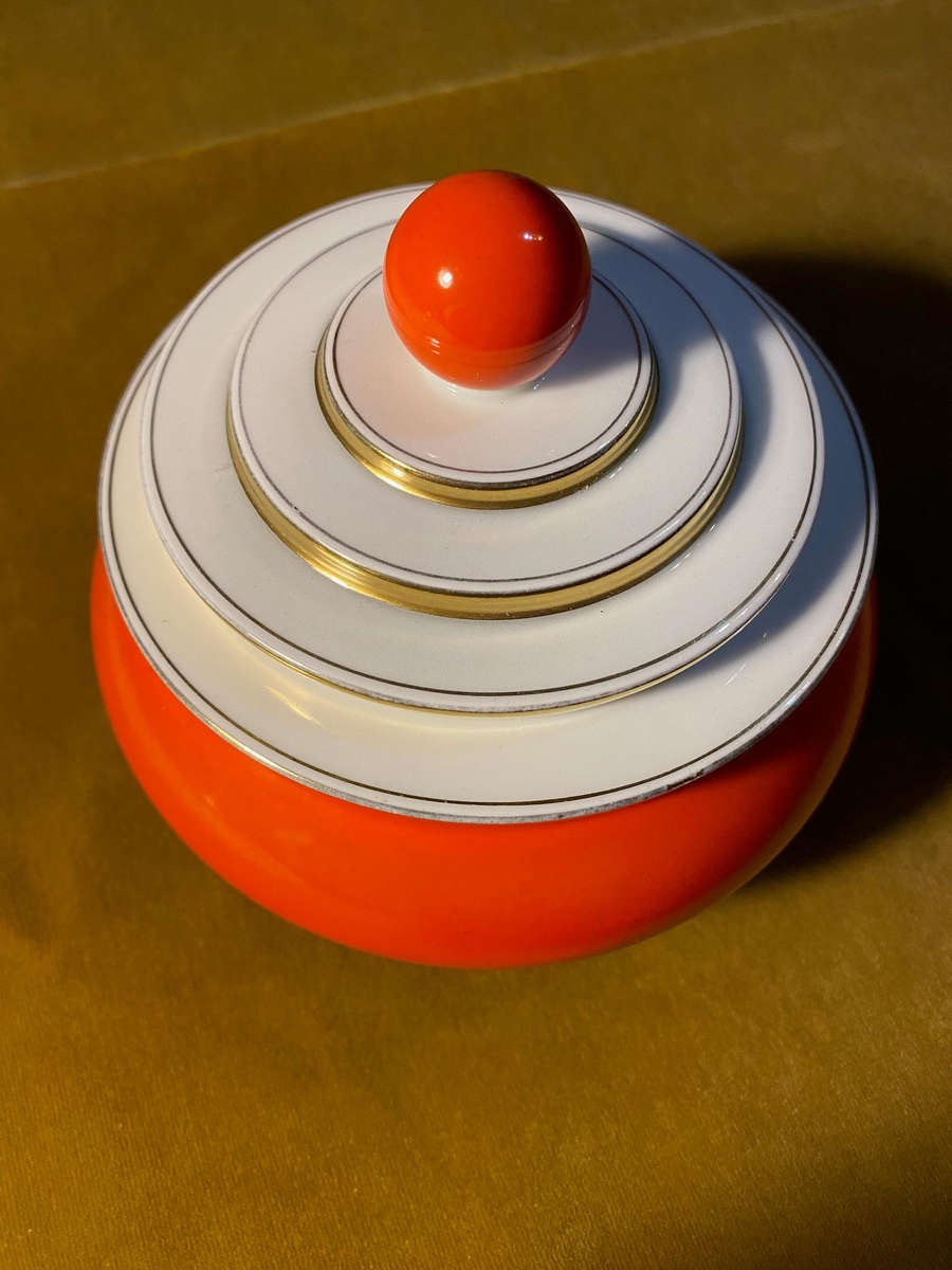 Hutschenreuther Selb Paul Miller Bavaria Gold Trim Lidded Vessel