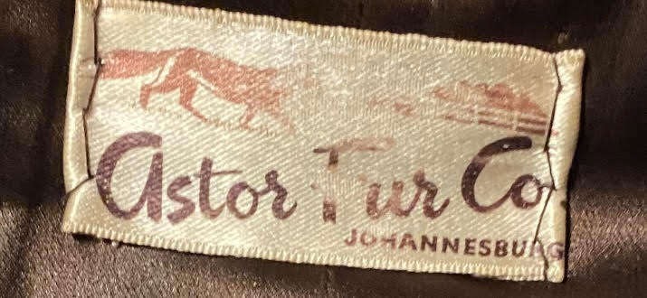 Vintage Astor Fur Co Johannesburg Fur Gilet Jacket
