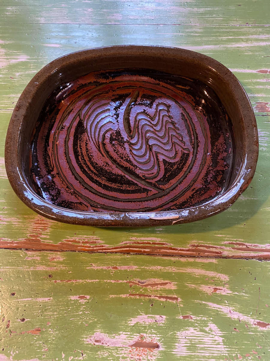 Large Studio pottery stoneware Casserole Dish