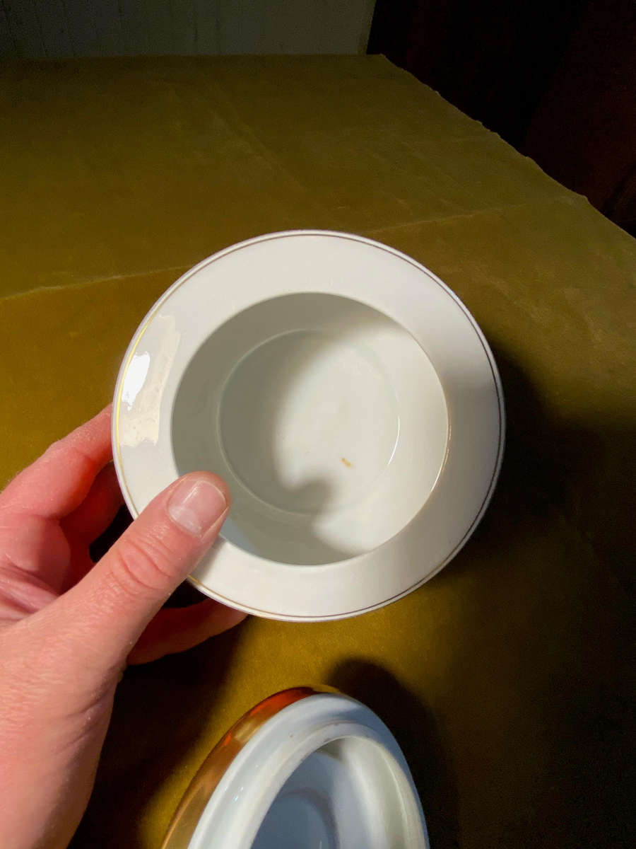 Hutschenreuther Selb Paul Miller Bavaria Gold Trim Lidded Vessel