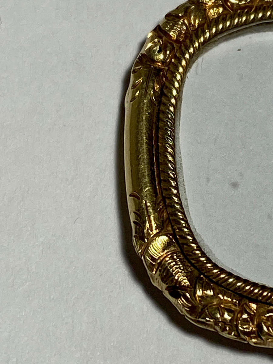 Late Georgian 14K Gold Encased Quizzing Magnifying Glass