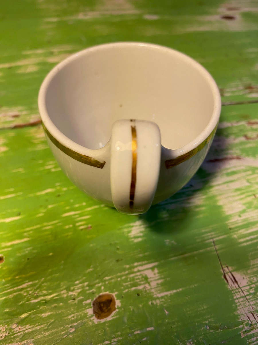 Antique German porcelain cups and saucers