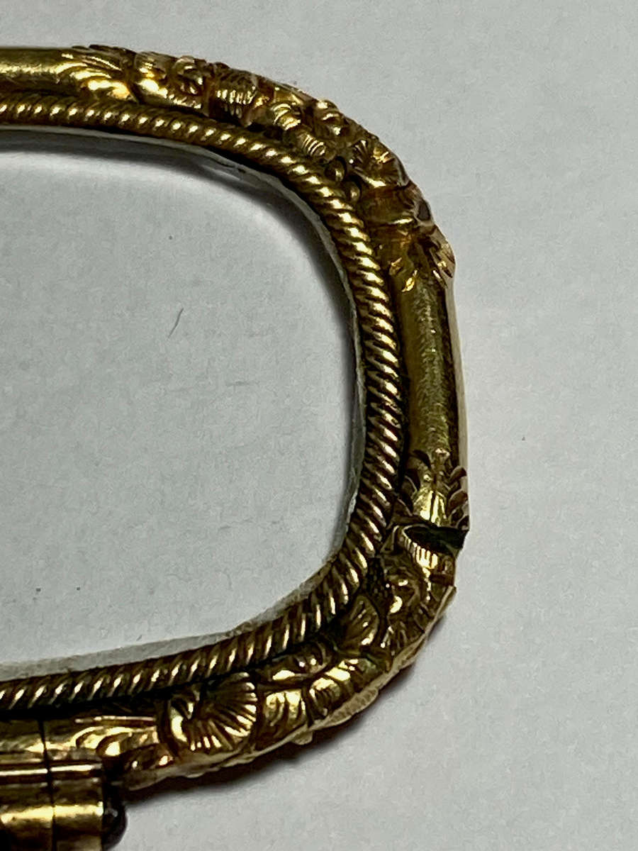Late Georgian 14K Gold Encased Quizzing Magnifying Glass