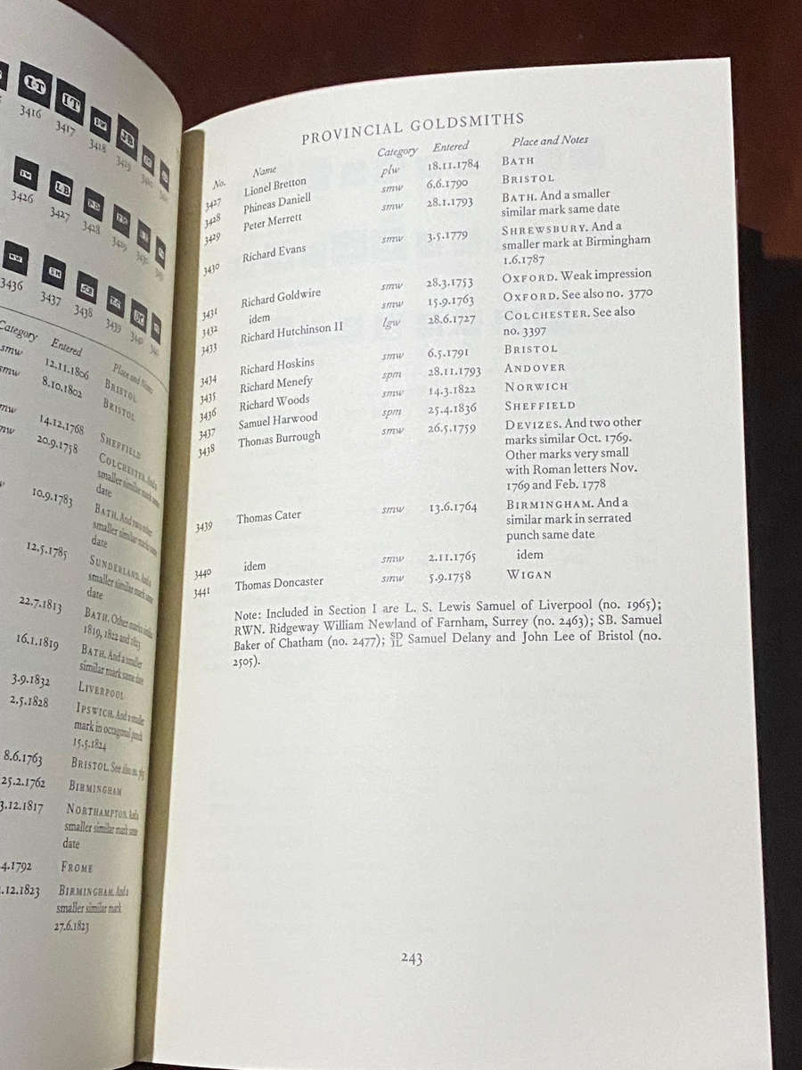 LONDON GOLDSMITHS, 1697-1837: Their Marks...GRIMWADE - 2nd Edition