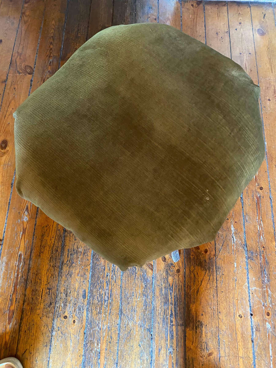 A Victorian mahogany adjustable circular piano stool