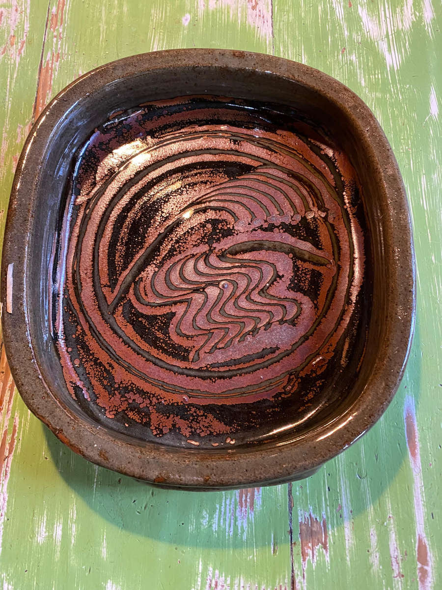 Large Studio pottery stoneware Casserole Dish