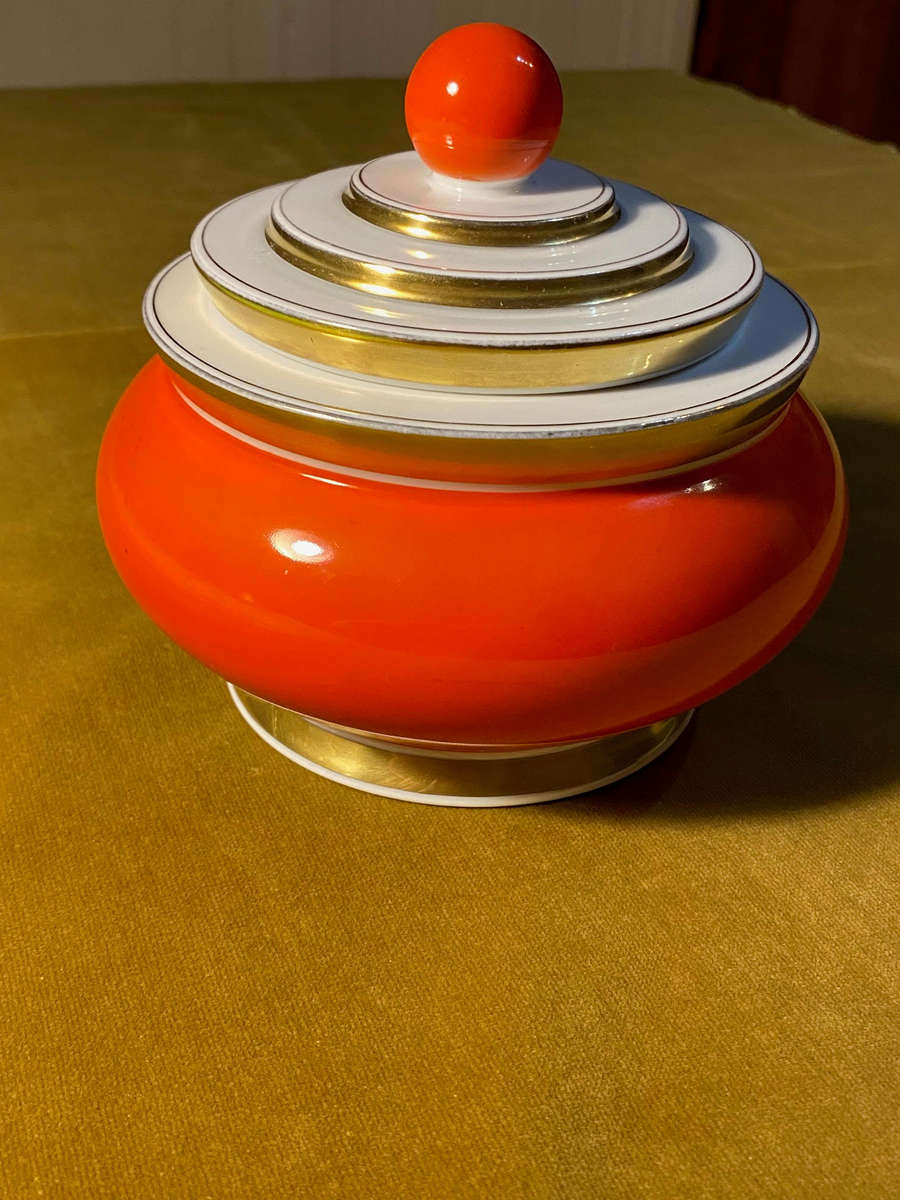 Hutschenreuther Selb Paul Miller Bavaria Gold Trim Lidded Vessel