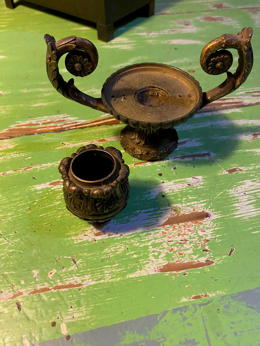 Antique French Style Bronze Mantle Clock