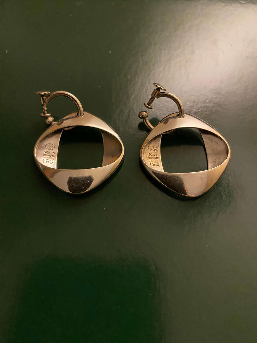 Georg Jensen Sterling Silver Henning Koppel Earrings No 190.
