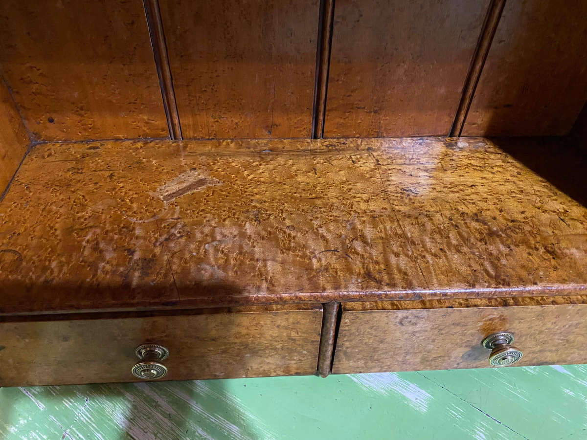 Birdseye Maple Hanging Cabinet 1800's - Superb Patina