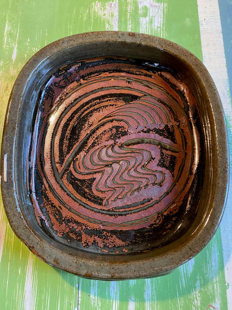 Large Studio pottery stoneware Casserole Dish