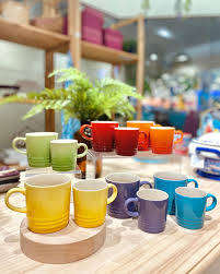 LE CRUESET Stoneware Set of 6, Rainbow Ceramic Coffee Mug **Retail R2299