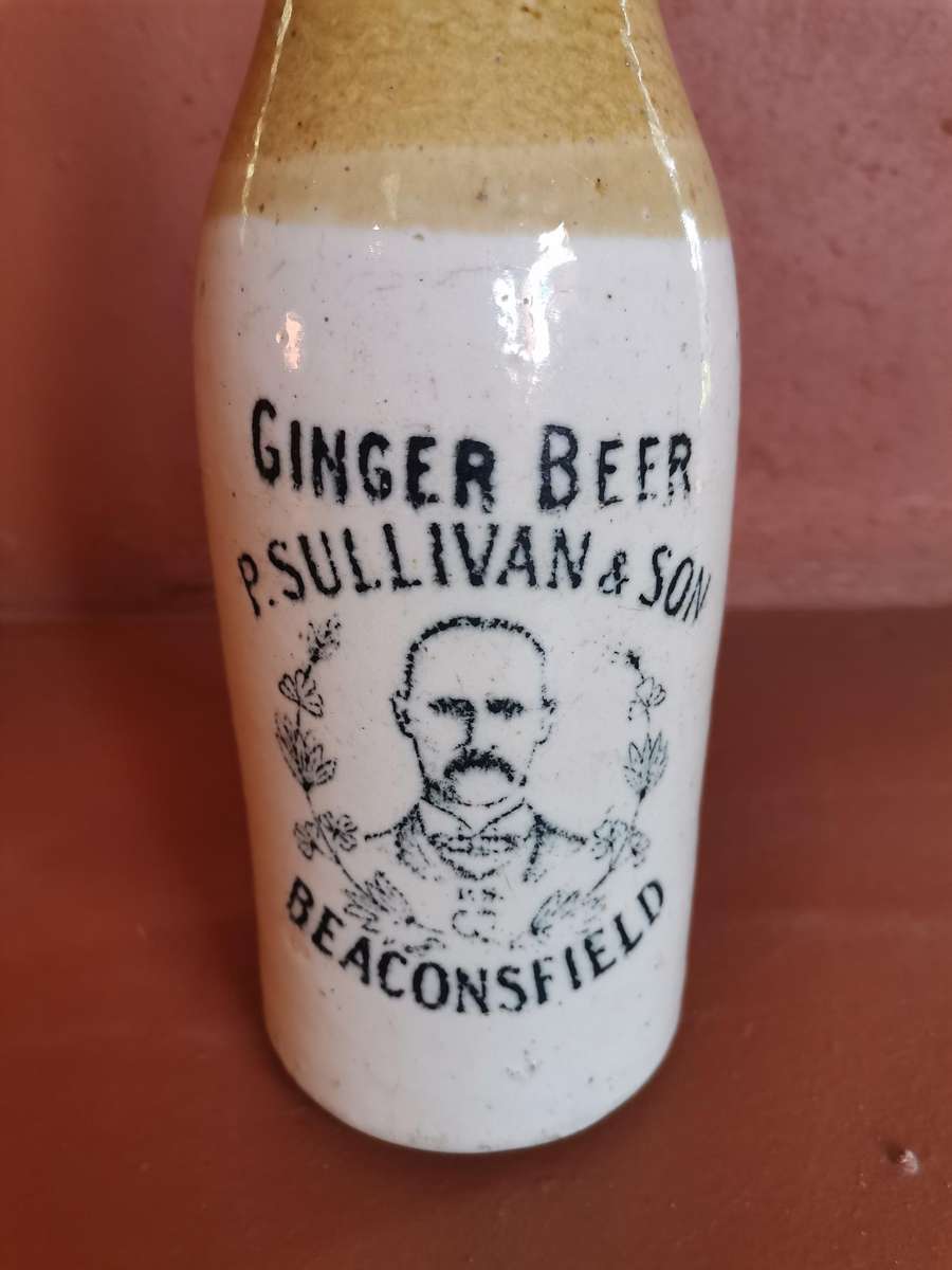 P. SULLIVAN  & SON BEACONSFIELD antique ginger beer bottle