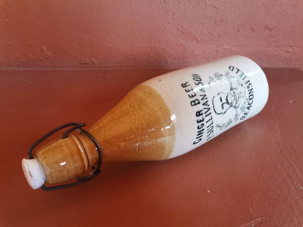 P. SULLIVAN  & SON BEACONSFIELD antique ginger beer bottle